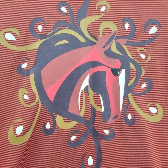 Kerrits Girls XL Long Sleeve Stripe‎ Horse Graphic Print Base Layer Tee - Picture 2 of 10